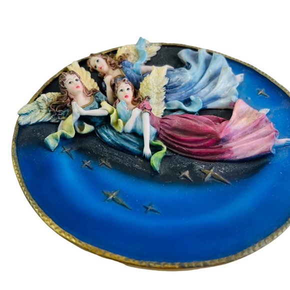 3D Angel Plate 3 Angels 7” x 1.5” - Picture 2 of 4